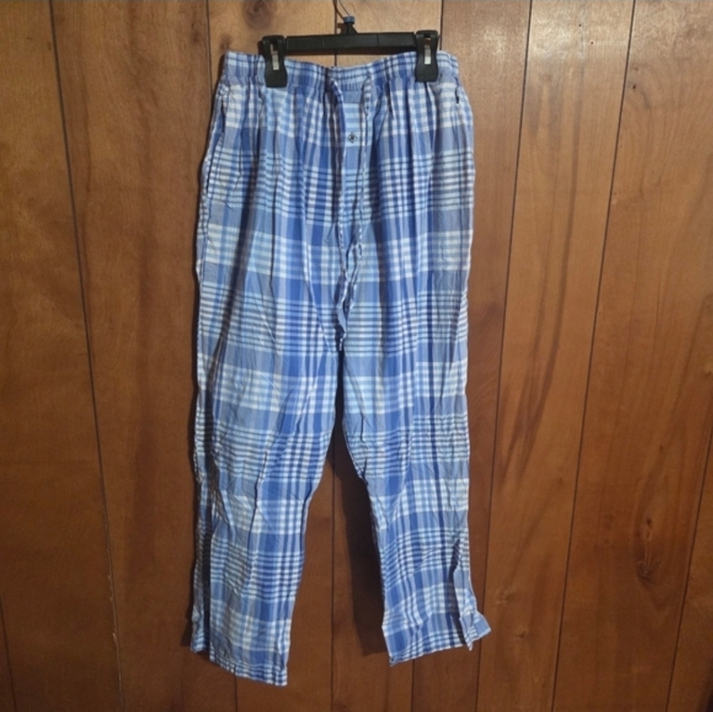 Polo Ralph Lauren Mens XL Extra Large Cotton Pajama Pants Blue Plaid
